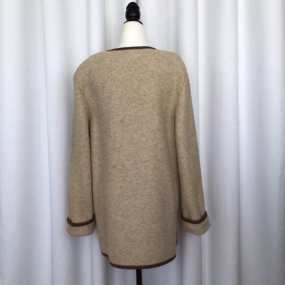 Vintage Boiled Wool Coat Jacket - Picture 3 of 9